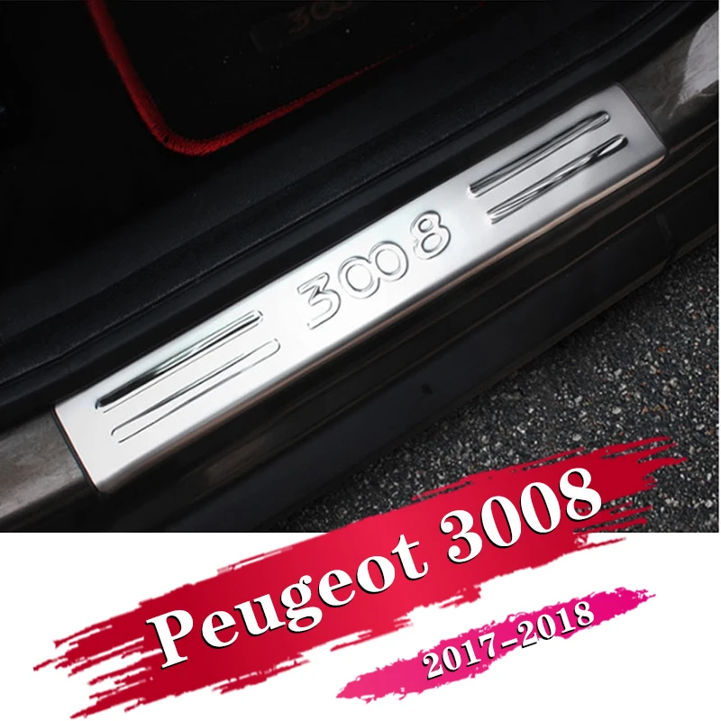 4 шт. автомобильные аксессуары для PEUGEOT 3008 II GT 2016 2017 2018 2019|Тюнинговые молдинги| |