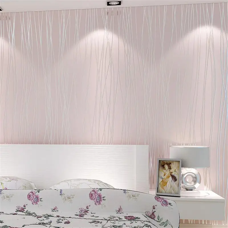 Простая Роскошная Современная полосатая настенная бумага для стен 3 D спальни