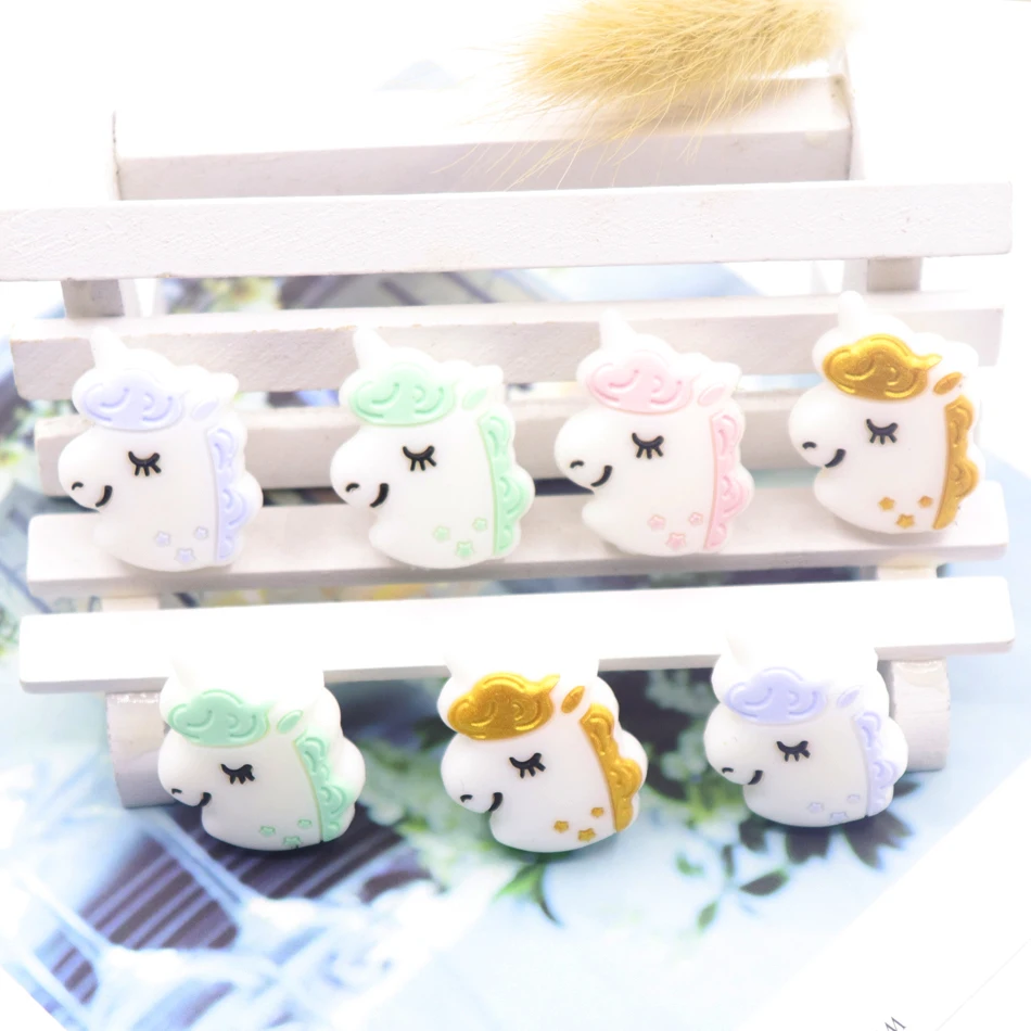 10pcs New Cartoon Cute Mini Silicone Beads Baby Safety Food Grade Nipple Diy Newborn Clip Chain Accessories | Мать и ребенок