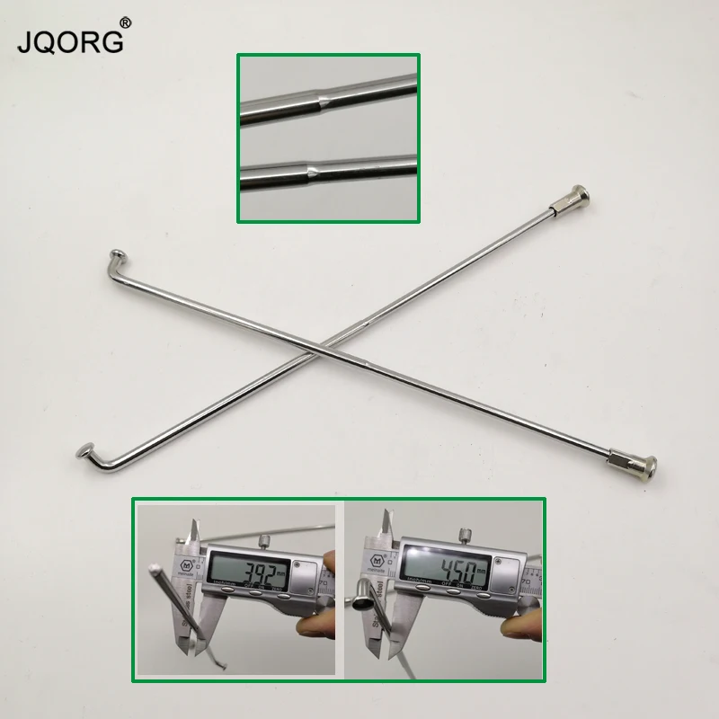 

40 Pieces A Lot 304 Stainless Steel Material Diameter 4.50-3.92 mm Butted Motocross Spokes With Brass Alloy Material Nipples