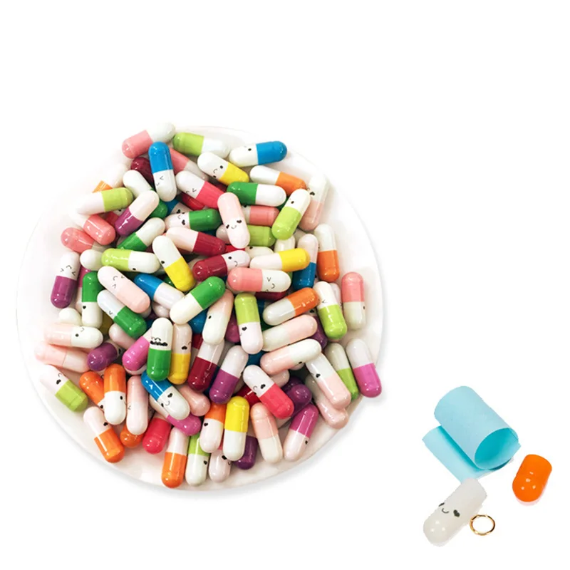 100 шт./лот пустые сообщения капсулы конверты буквы бумага для детей таблеток