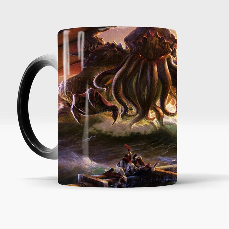 Кружки Cthulhu с горячей и холодной температурой кружки для путешествий изменением