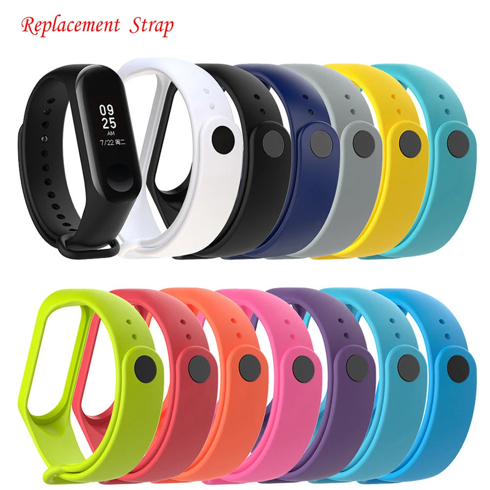 Сменный ремешок из мягкого ТПУ модный спортивный браслет для Mi band 3 силиконовый
