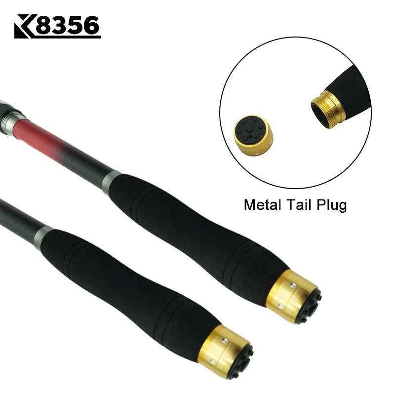 K8356 карбоновая портативная телескопическая удочка спиннинговая ручка в форме