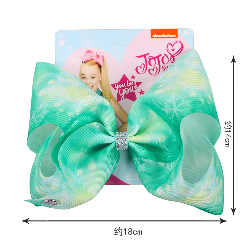 2019 Весенняя новая модель Jojo Siwa8 дюймов Снежная заколка в виде бантика детские