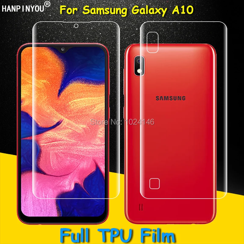 Front / Back Full Coverage Clear Soft TPU Film Screen Protector For Samsung Galaxy A10 A105FD A105 6.2&quot (Not Tempered Glass) | Мобильные