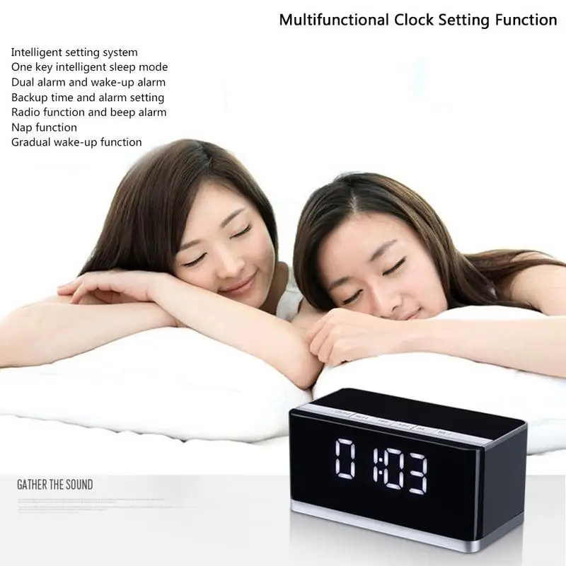 Портативная bluetooth-колонка Смарт звуковые часы будильник компьютер гостиная