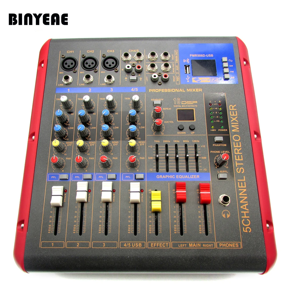 Звуковой миксер Bluetooth 5 каналов 500 Вт для системы караоке DJ PMR506|microphone mixer|dj mixerdj audio
