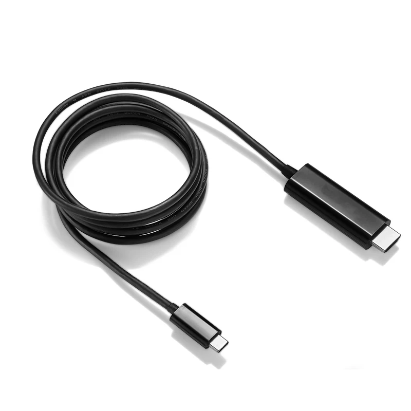 Usb C Тип 3 1 к Hdmi 4K 2K Hdtv кабель для Mac портативный плоский черный шнур|Адаптеры Type-C| |