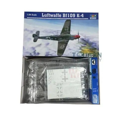 TRUMPETER 02418 1/24 Luftwaffe BF109 K 4 набор пластиковых самолетов статическая модель игрушки