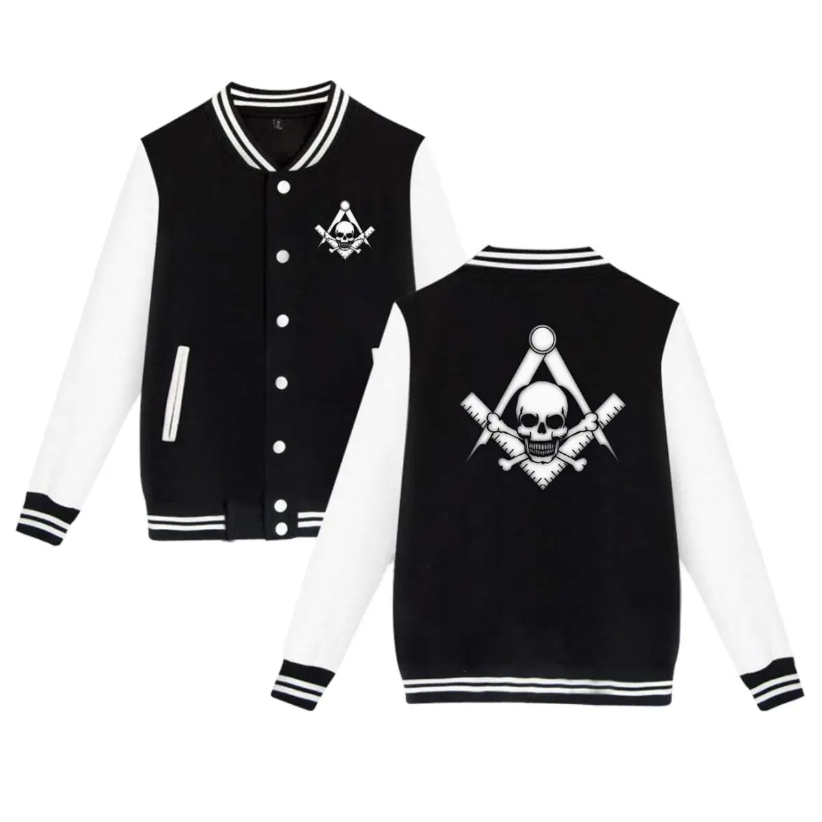 SAMCUSTOM Freemason 3D индивидуальная Мужская бархатная теплая бейсбольная форма куртка