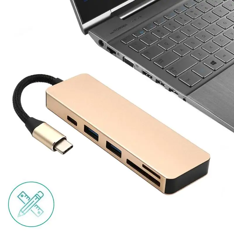 VODOOL 5 в 1 Type C концентратор USB к USB3.0 SD TF кардридер PD зарядный адаптер конвертер