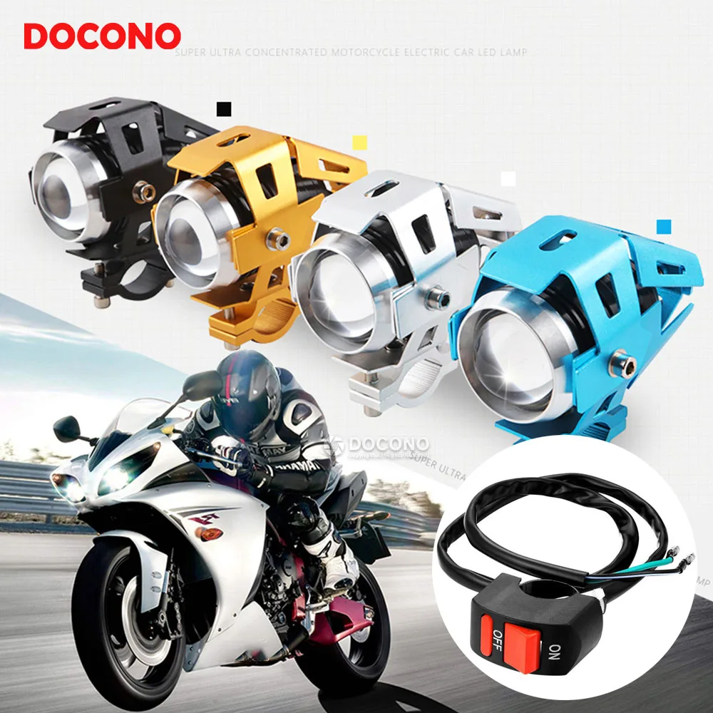 Мотоциклетная светодиодная фара U5 12 В 3 режима универсальная для HONDA nc 700s dct shadow 750