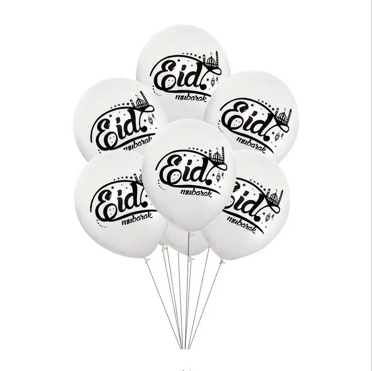 

50pcs/set Happy Eid Balloons Eid Mubarak Letter Latex Balloons Mubarak Decoration Air Balls Ramadan Kareem Party Favor Supplies