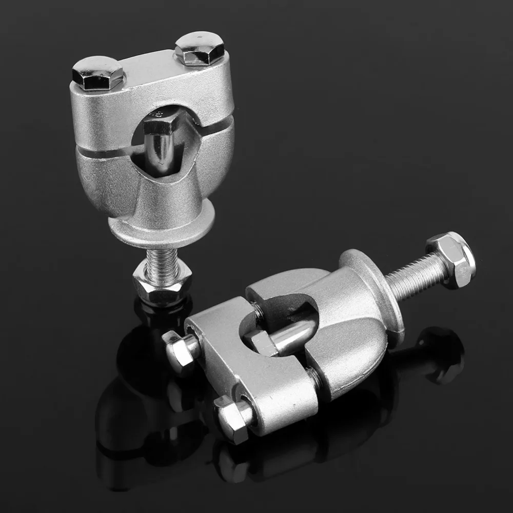 2x 7/8 'དྷ мм крепление на руль мотоцикла RisersClamp серебряное для крепления Riser Clamp