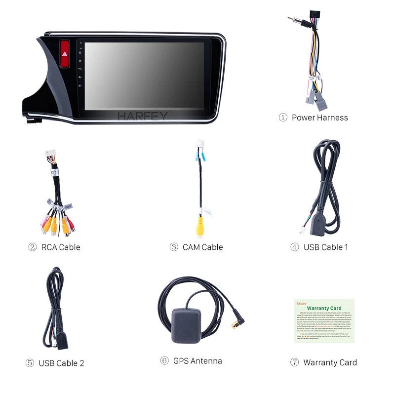 Harfey Android 6 0/8 1 10 &quot2Din автомобильное радио для Honda CITY LHD 2014 2015 2016 2017 GPS мультимедиа