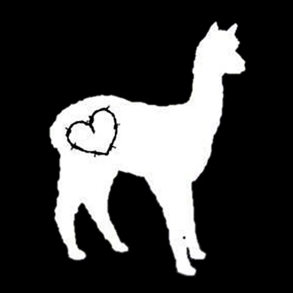 Виниловый стикер Love Alpaca для автомобиля лама винил любовь забавная биология