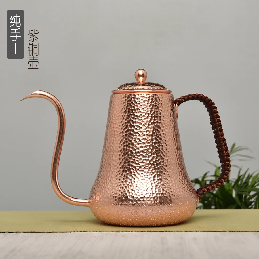 

Handmade tradition pure copper fine mouth coffee pot hand-beaten tea pot coffeeware coffee maker cup set