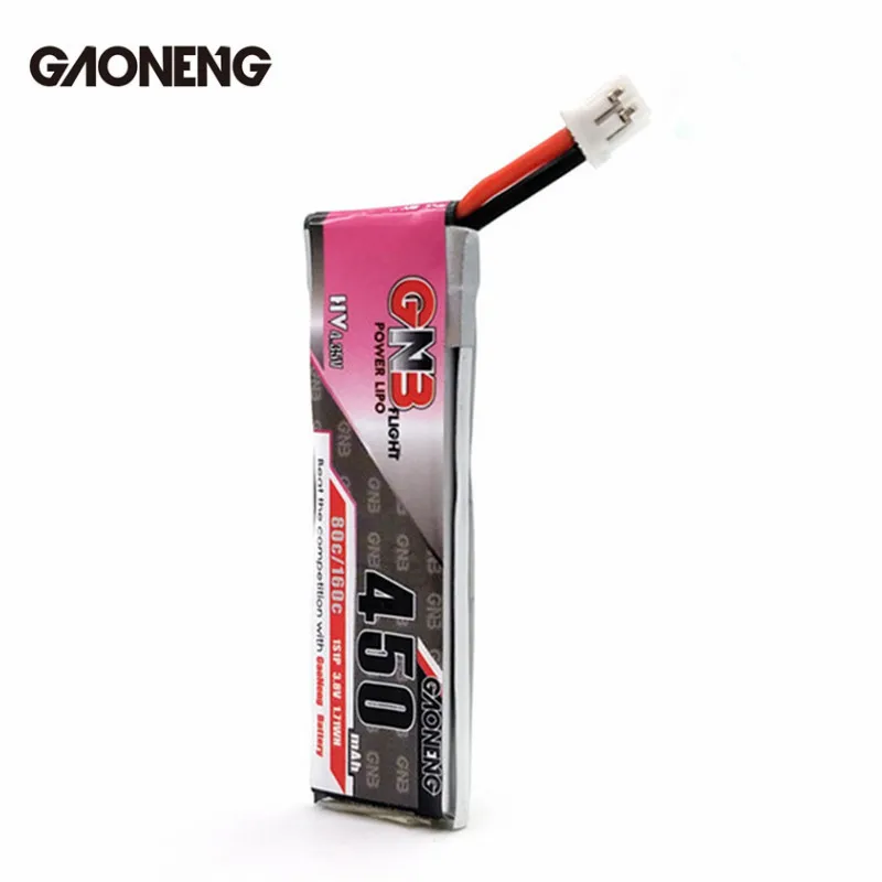 Оригинальный Gaoneng GNB 3 8 v 450mah 1s 80c Lipo Battery Ph2.0 штекер белый разъем|Детали и