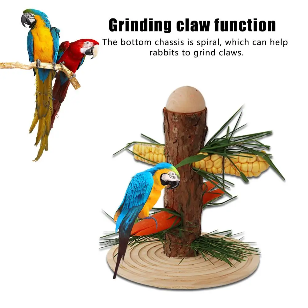 Кролик деревянный сено держатель Деревянный еда чаша DIY Многофункциональная