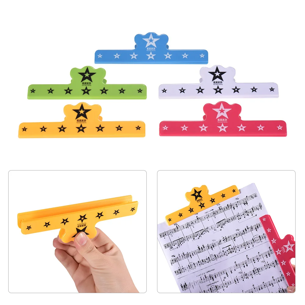 Multi-function Music Book Clips Colorful Page Holder Paper Clamp Great Accessories for Musical Players Pack of 5PCS | Спорт и
