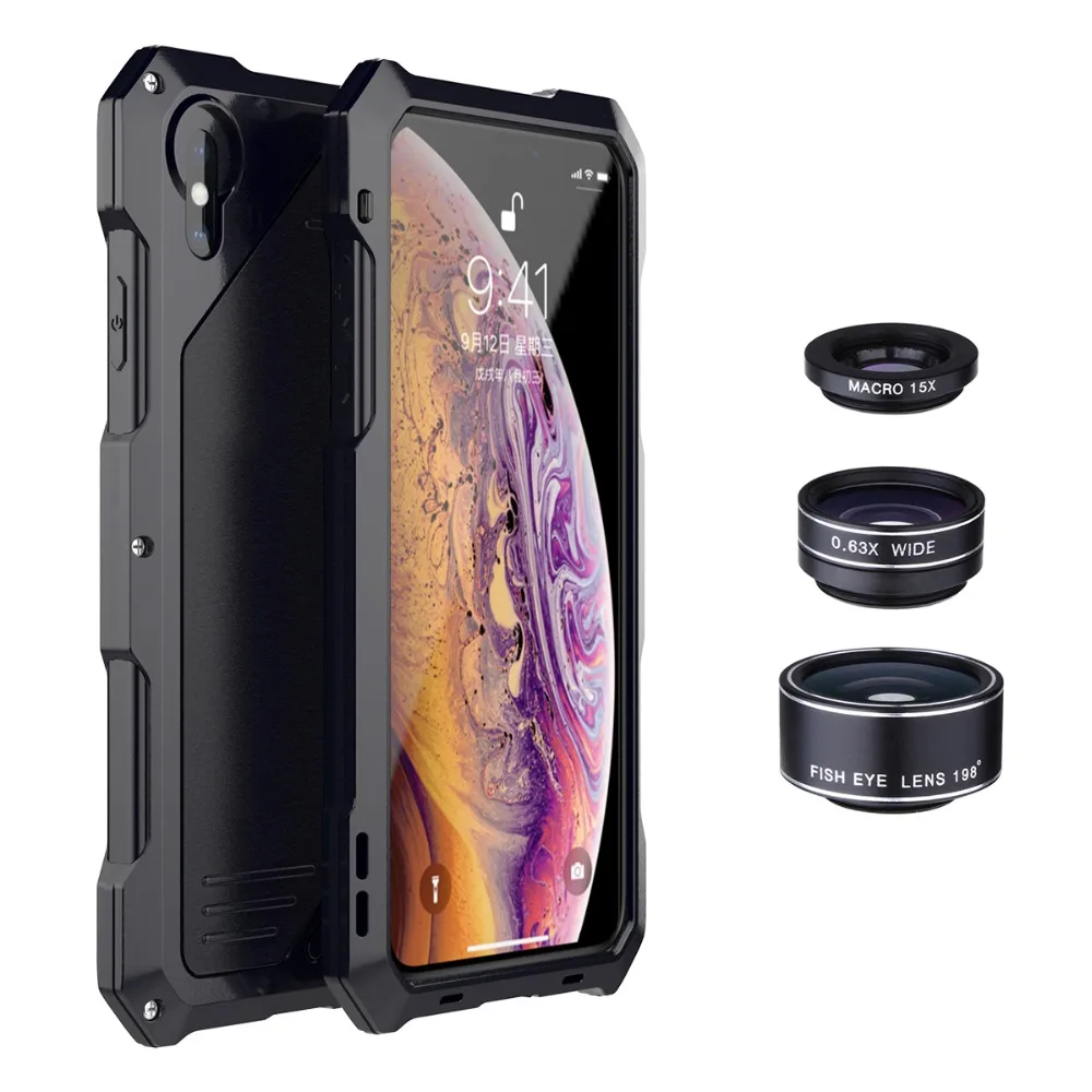 AKASO лучший чехол для Iphone XR MAX XS Алюминиевый противоударный из силиконовой резины