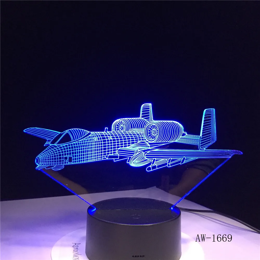 3D лампа для самолета F16 комплект боевого самолсветильник дистанционное