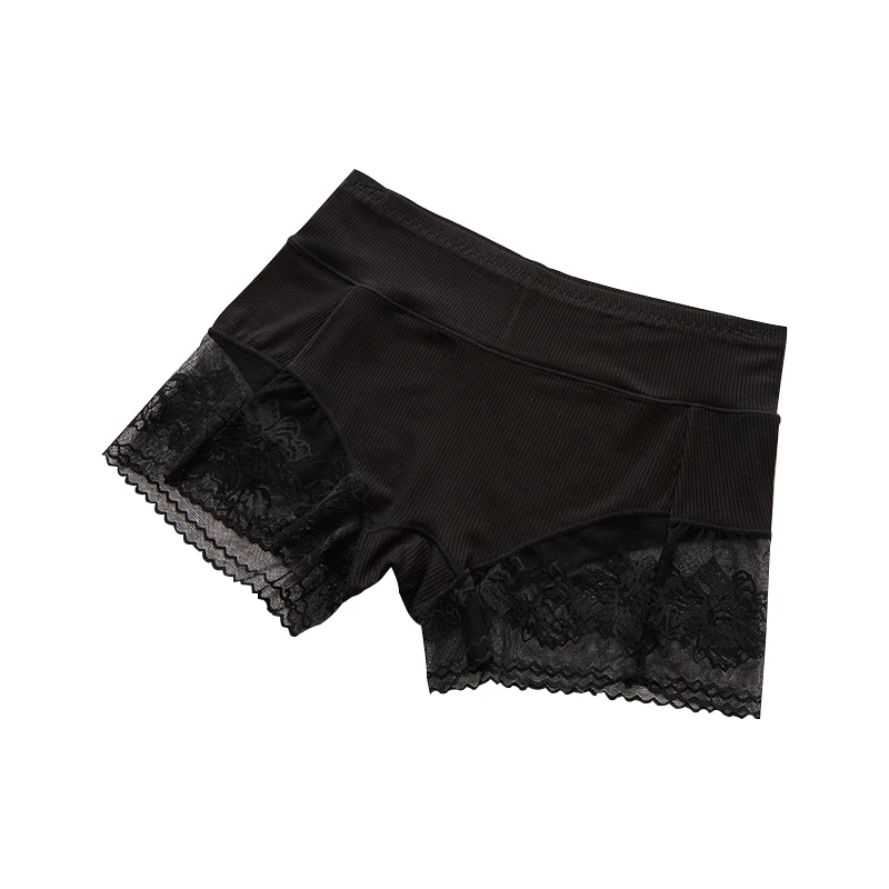 Женские кружевные шорты для похудения с высокой талией бесшовные трусики не