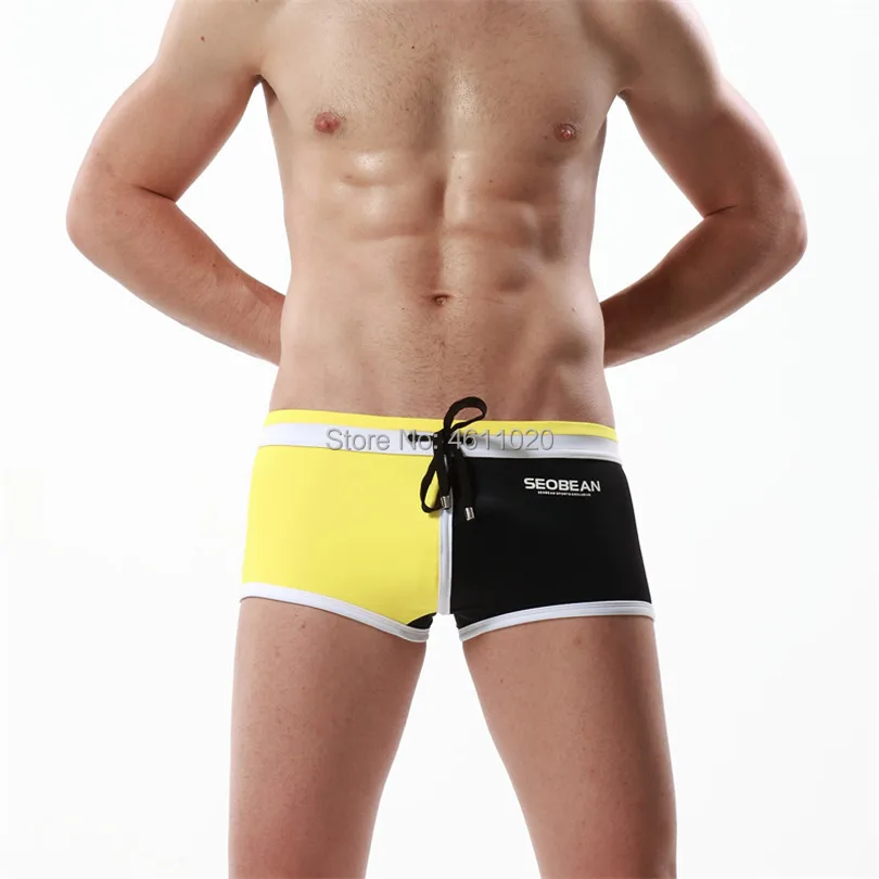 Новинка мужские купальники пляжные Сексуальные плавки бикини шорты sunga пестрый