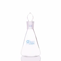 conical flask with standard ground in glass stoppercapacity 250mljoint 2429erlenmeyer flask with standard ground mouth