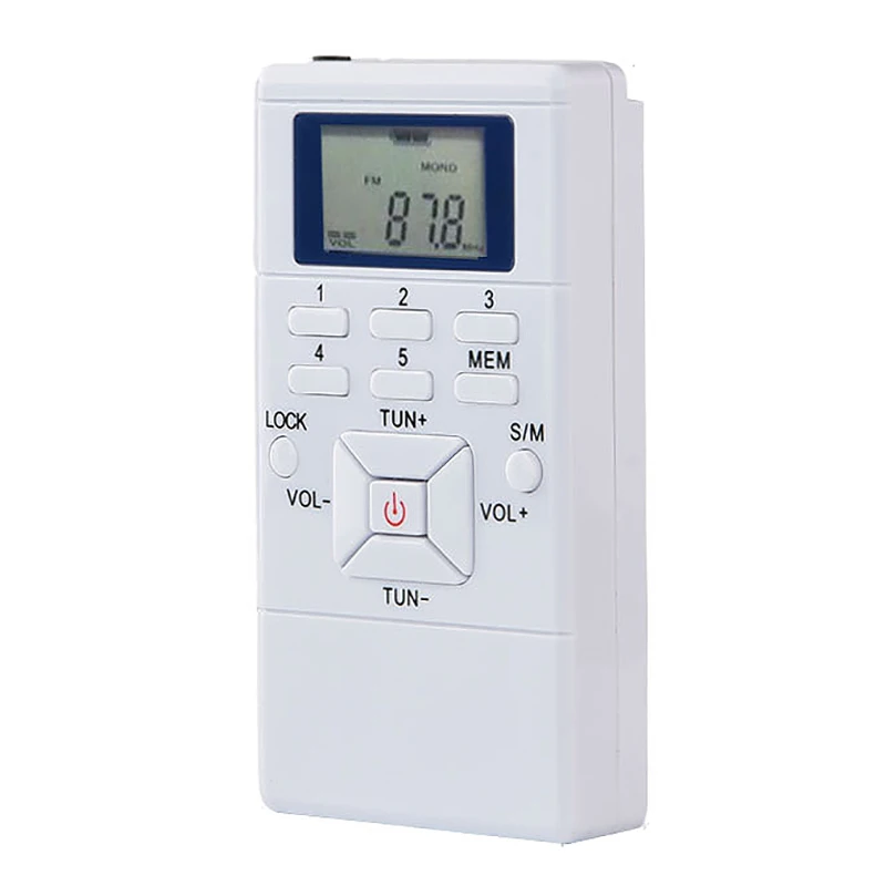 Цифровой Fm радио мини динамик портативный приемник дисплей двухканальный