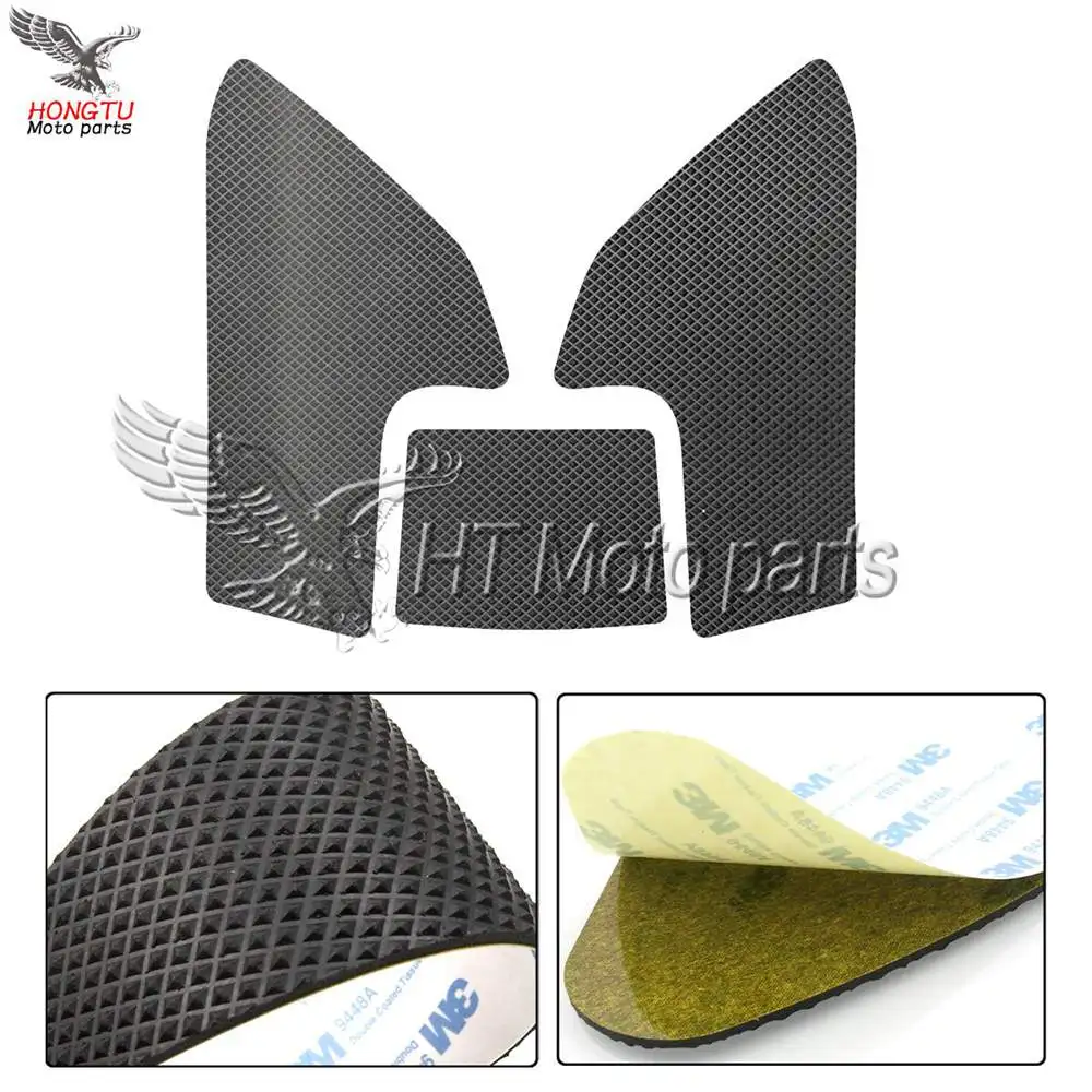 Защитная противоскользящая волоконная накладка на бак мотоцикла боковая тяга