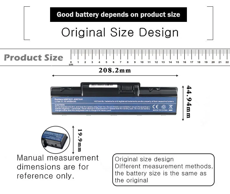 Аккумулятор для ноутбука Acer Aspire 5236 5241 5334 5335 5338 5536 5536G 5734Z 5735 5735Z AS07A31 AS07A32 AS07A41
