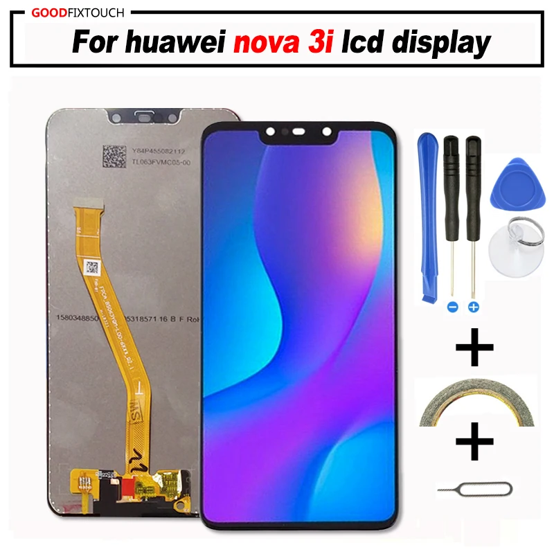 6 3 &quotОригинальный ЖК дисплей для Huawei nova 3i + сенсорная панель дигитайзер в сборе с