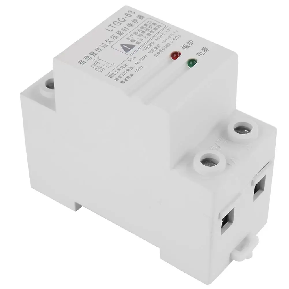 230V 2P63A автоматическое повторное подключение реле защиты от перенапряжения и
