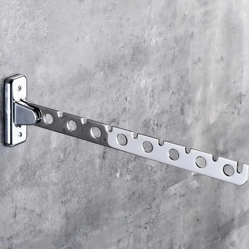Нержавеющие стальные складные вешалки для одежды с крючком, магические 6/8 отверстий для крепления на стену.