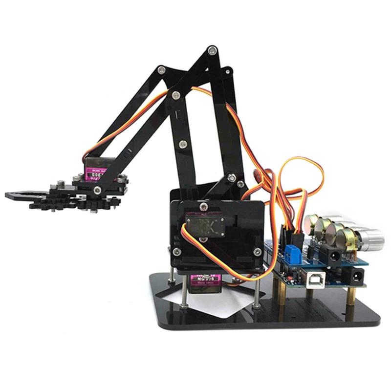 Новейший DIY 4DOF Robot Arm 4 вращающаяся механическая рука робота с rduino R3 шт. сервопривод