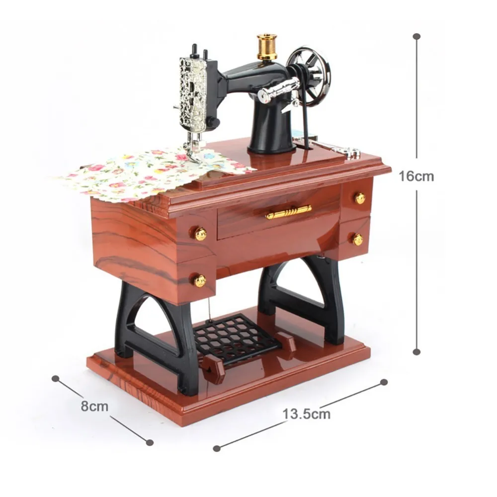 Мини винтажная швейная машина с замком музыкальная шкатулка детская игрушка