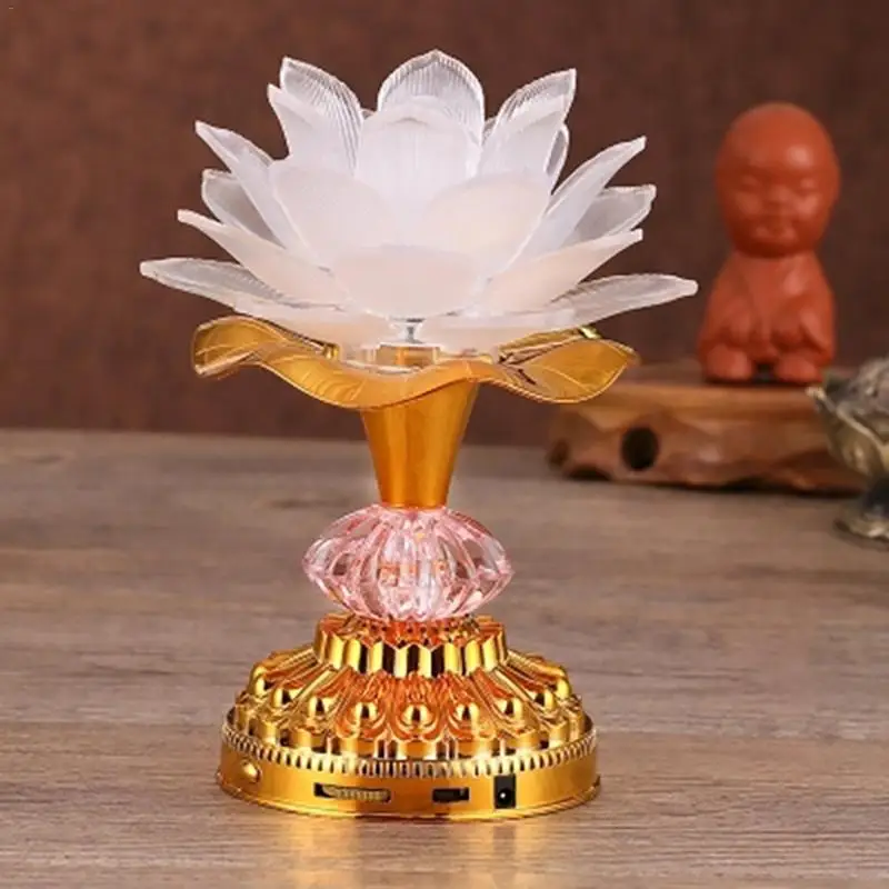 Лотос цветок огни Будда яркая лампа LED красочный свет фонари в форме лотоса Будды