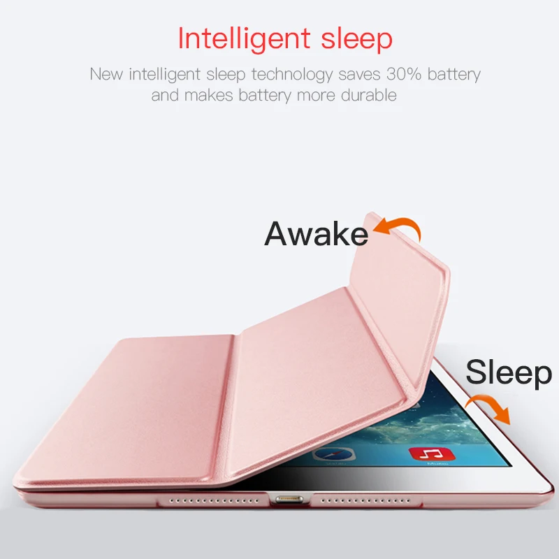 Чехол для нового iPad 9 7 2017 2018 A1893 A1822 ультра тонкий флип PU кожаный Стенд Смарт