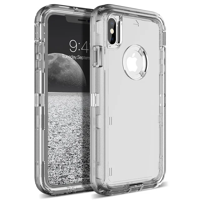 Защитный чехол Jetjoy для iPhone Xs Max/XR/X 360 прозрачный из поликарбоната и ТПУ|Бамперы| |