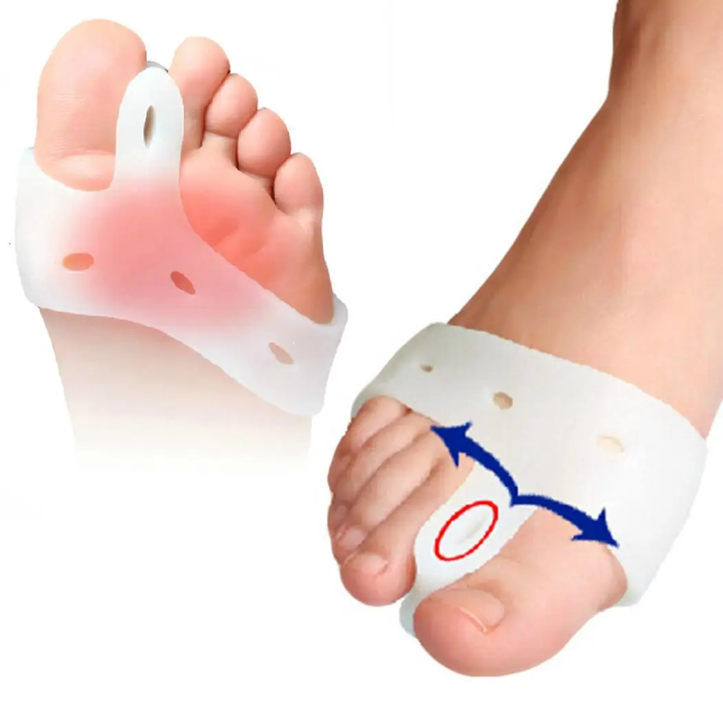 Силиконовые боли облегчение Hallux выпрямитель ног белый цвета слоновой кости
