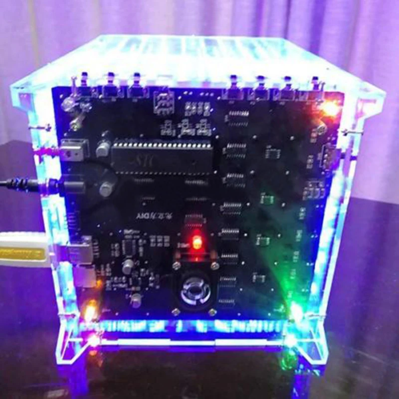 1 компл. 8x8x8 Светодиодный Куб 3D свет квадратный синий светодиодный электронный DIY