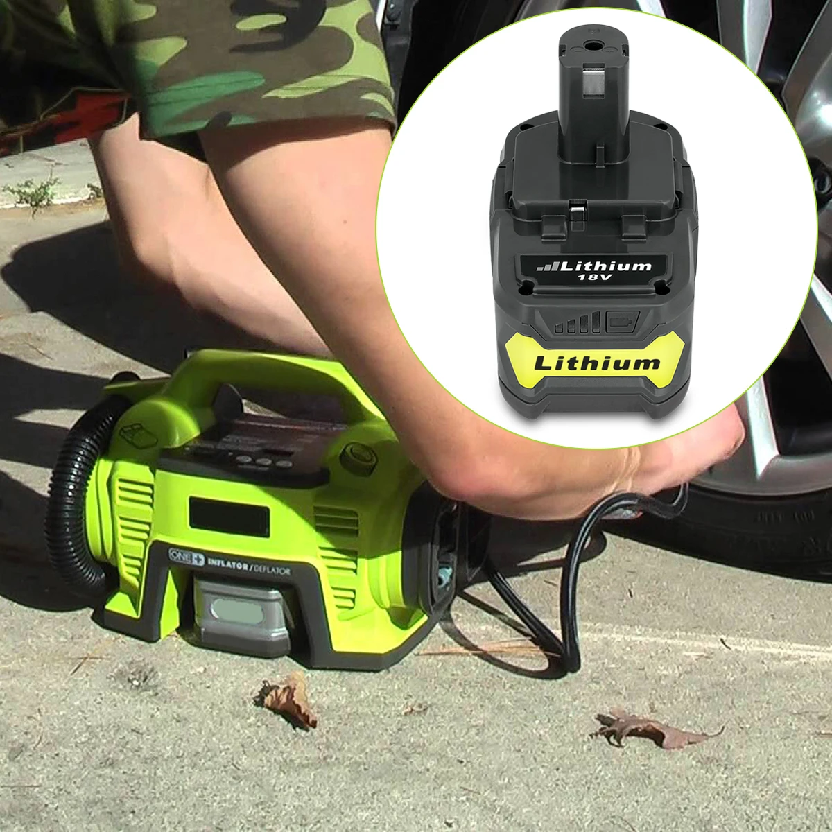 Аккумуляторная батарея FLOUREON P108 RB18L40 Li Ion высокой емкости для Ryobi 18V CAD 180L CP 180M P3310 4А