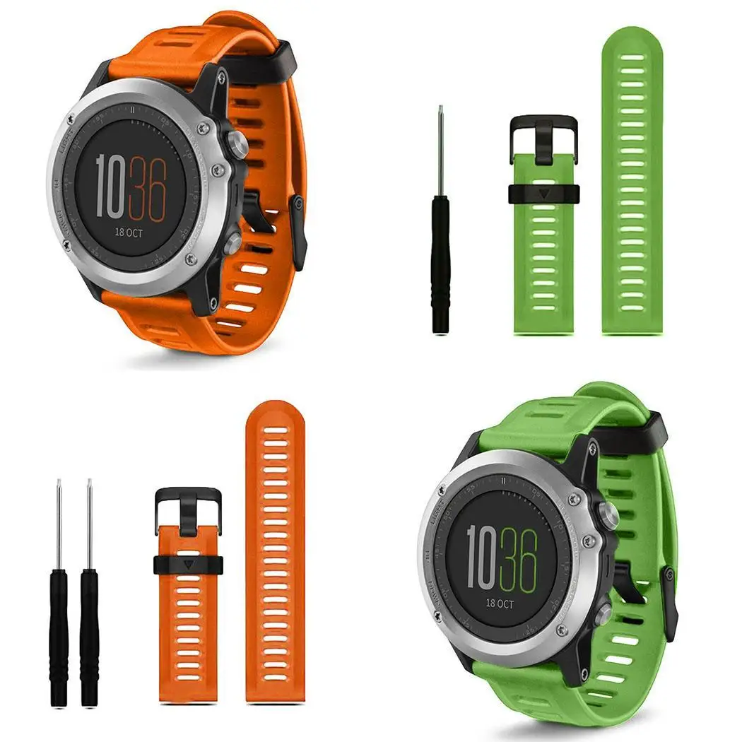 Мягкий силиконовый наручный ремешок на замену для Garmin Fenix 3/3 HR|Смарт-аксессуары| |