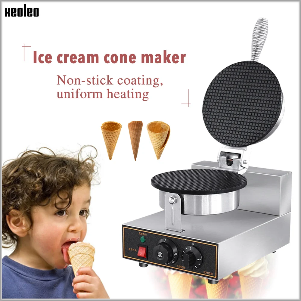 

XEOLEO Crispie waffles machine Waffle cone maker Waffle maker Ice cream Cone making machine Crispy Egg roll Cookie machine