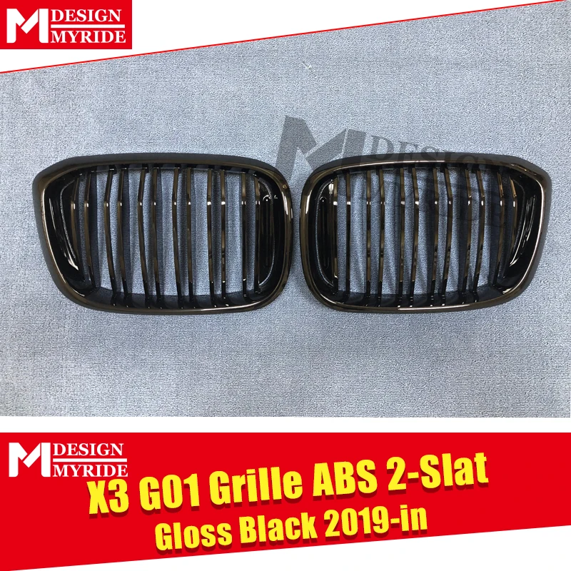 X3 G01 Передняя сетка для гриля 1 пара M Style ABS Глянцевая черная Решетка переднего