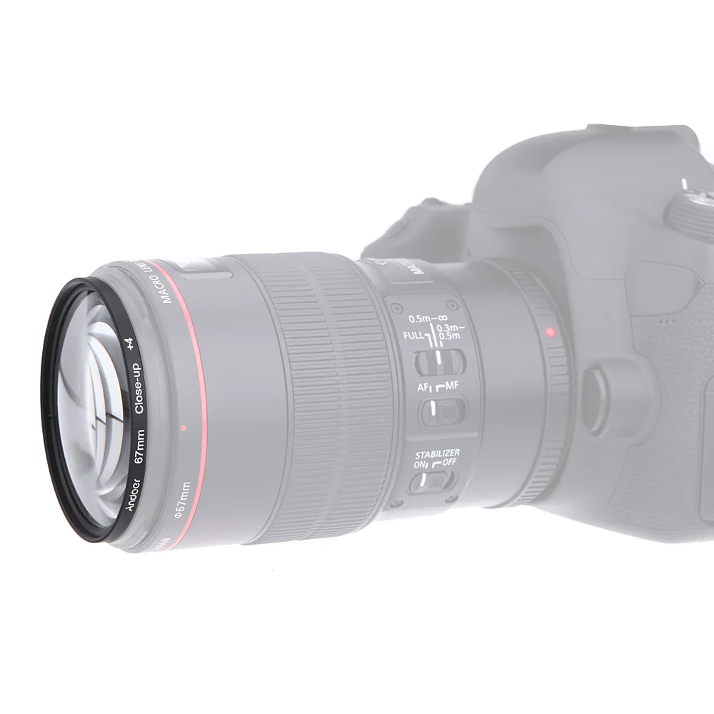 Комплект Макро-фильтров Andoer 49 мм 1 2 4 10 с чехлом для зеркальных фотокамер Nikon Canon Sony