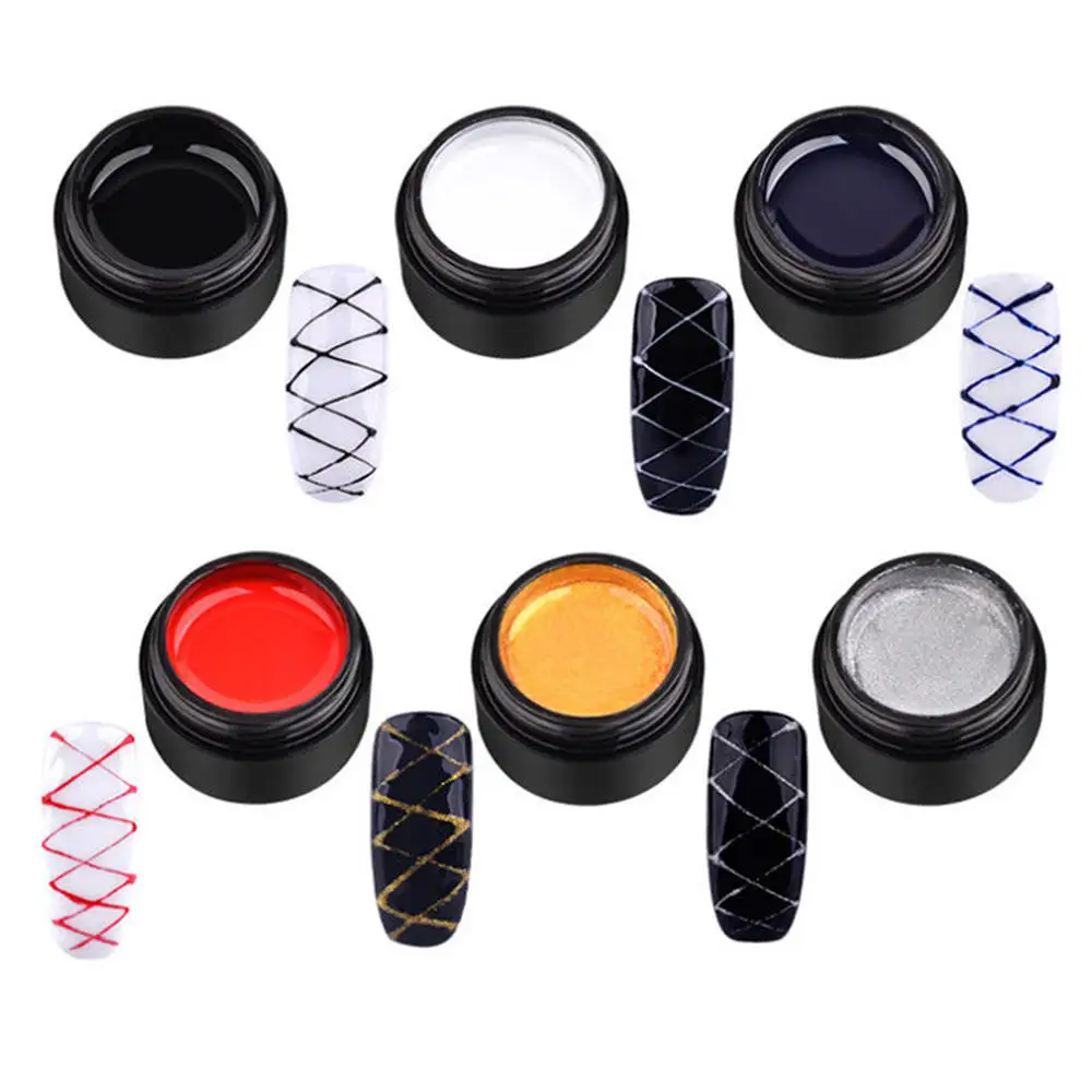 1 шт. 5 мл для дизайна ногтей растягивающийся полированный паук резинка