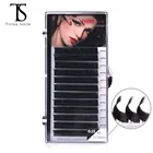 Ручной работы 12 рядов 8-15 мм D завиток ресниц удлинитель ресниц натуральные накладные ресницы человека Расширение объем ресницы макияж реснички